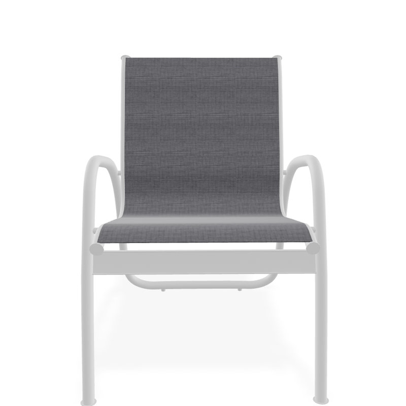 Fauteuil de patio Gardenella, Blanc texturé, Étain Augustine