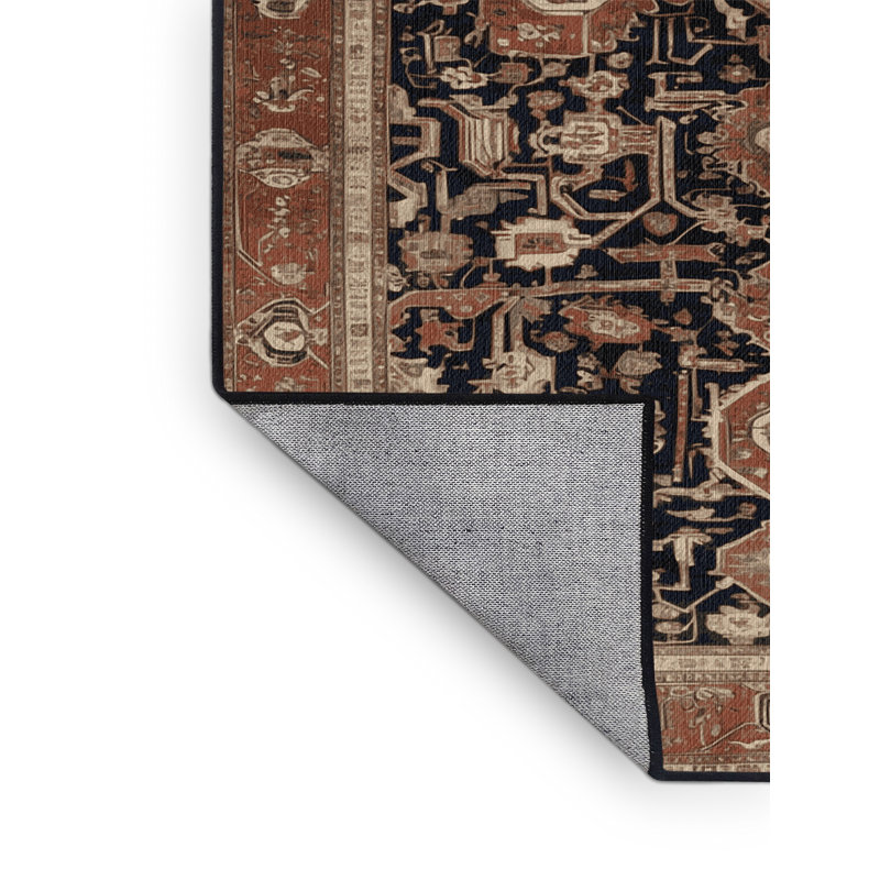 Tapis brun lavable à la machine, Carré 8 pi