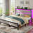 Bed Frame With Built-in Usb Charging, Noise-free Metal Design & Led Light Headboard-1176743035-1182069694