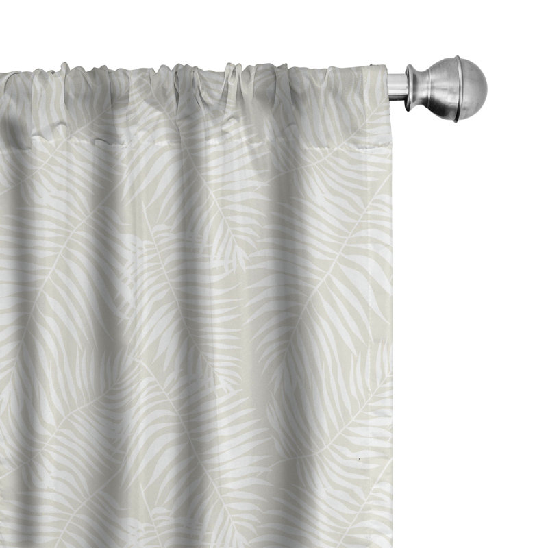 Semi Sheer Curtain Pair, 56" W x 63" L, Eggshell White