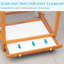 Cage à oiseaux 65 po pour l'extérieur en bois pour perroquets, perruches, orange délavé avec 2 portes et un plateau coulissant