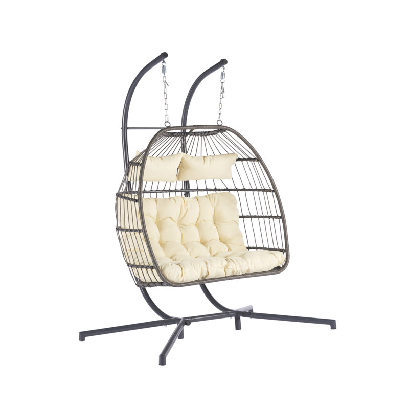 Chaise suspendue en rotin pour 2 personnes