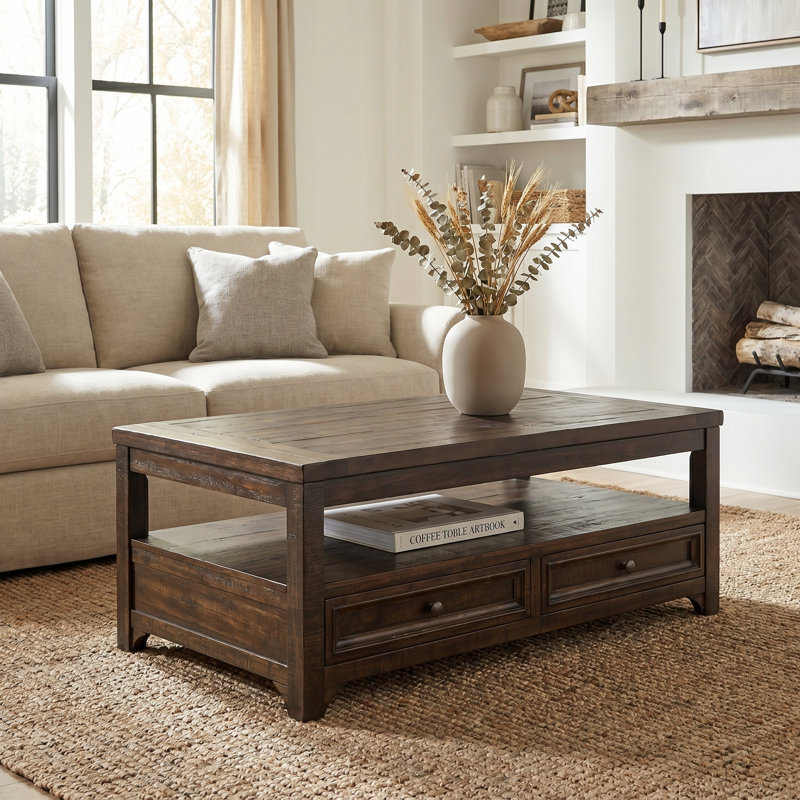 Atlai Solid Wood Lift-Top Coffee Table with Storage