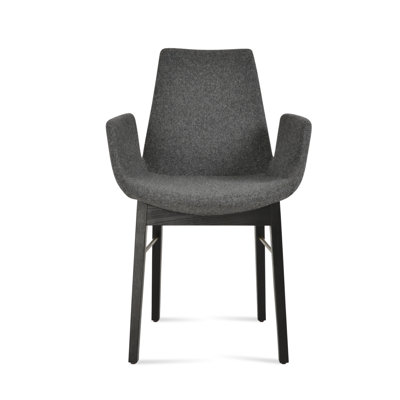 Eiffel Arm Wood Dining Chair with Stretchers