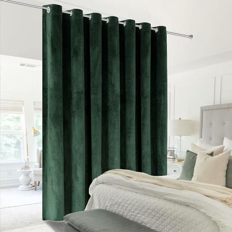 Karlyle Single Curtain Panel, Dark Green, 52" W x 84" H