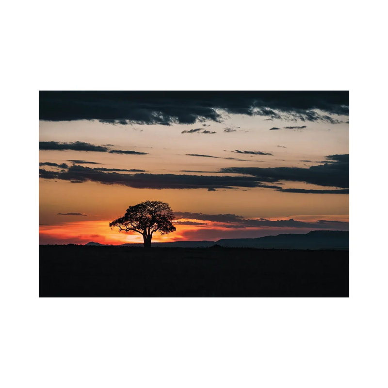 Mara Landscape At Sunset by Jane Rix - Gallery-Wrapped Canvas Giclée on Canvas, Wrapped Canvas, 20.32 cm H x 30.48 cm W