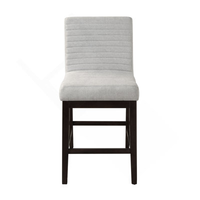 Ensemble de chaises à hauteur de comptoir Edwyn en lin et espresso gris (ensemble de 2)