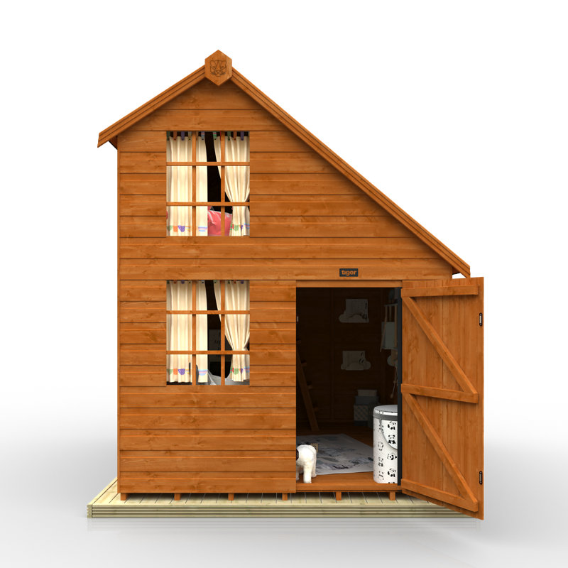 Tigercub Tiger Sheds 193.4cm W x 247.4cm D Outdoor Solid Wood Playhouse