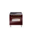 Cuisinière à induction 36 pouces avec 6 éléments à induction ILVE Nostalgie II Series (porte en verre)-1304245317