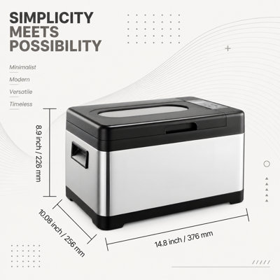 800W Sous Vide Cooker with LED Digital Display and Glass Lid