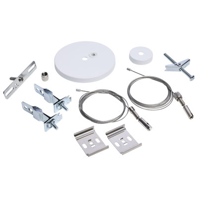 Momentum - Single Unit Suspension Kit With Canopy & Anchor Cover for LED Linear System - White Finish