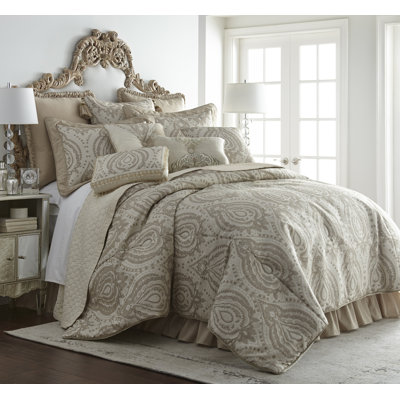Tuscany Polyester Ring Stitch Damask Comforter