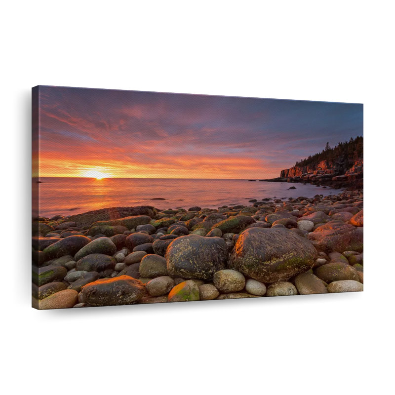 «Sunrise At Acadia National Park», reproduction sur toile, H 8 po x l 12 po x P 1 po