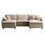 Canapé modulaire surdimensionné avec repose-pieds convertible, canapé 3 places avec 2 repose-pieds, canapé en U en velours côtelé-1363725465-1363725466