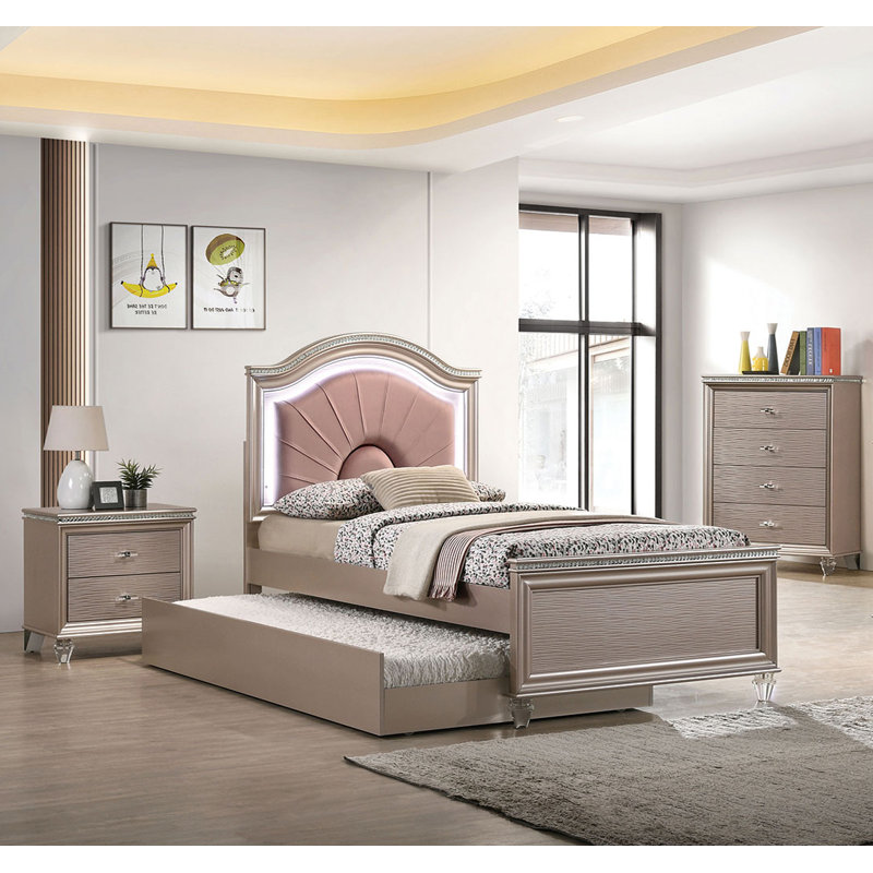 29.73'' W 4 - Drawer Chest, Rose Gold