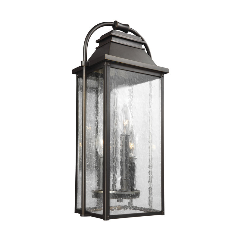 Plafonnier encastré d'extérieur 3 lumières Newson, Bronze Antique, H 22,5 po x l 10,5 po x P 9,13 po