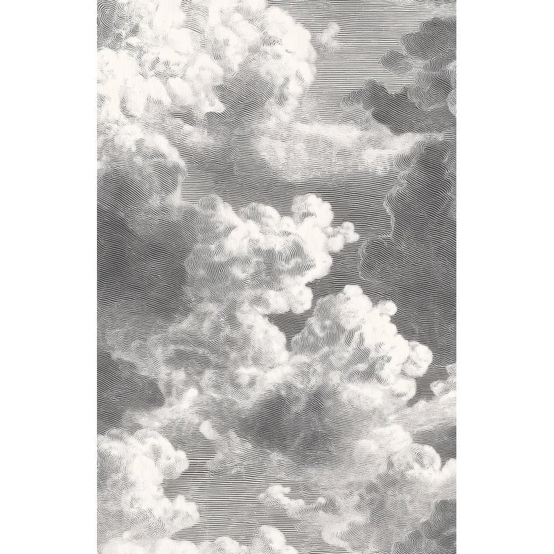 Nuage, croquis de papier peint adhésif mural rétro