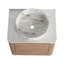 Meuble-lavabo mural 24 po avec lavabo d'art en céramique et porte à fermeture en douceur 24 po-1160489196