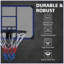 Panier de basketball mural, dossier incassable 35 x 24 pouces, cercle pliable, cercle durable et filet résistant aux intempéries pour une utilisation intérieure et extérieure