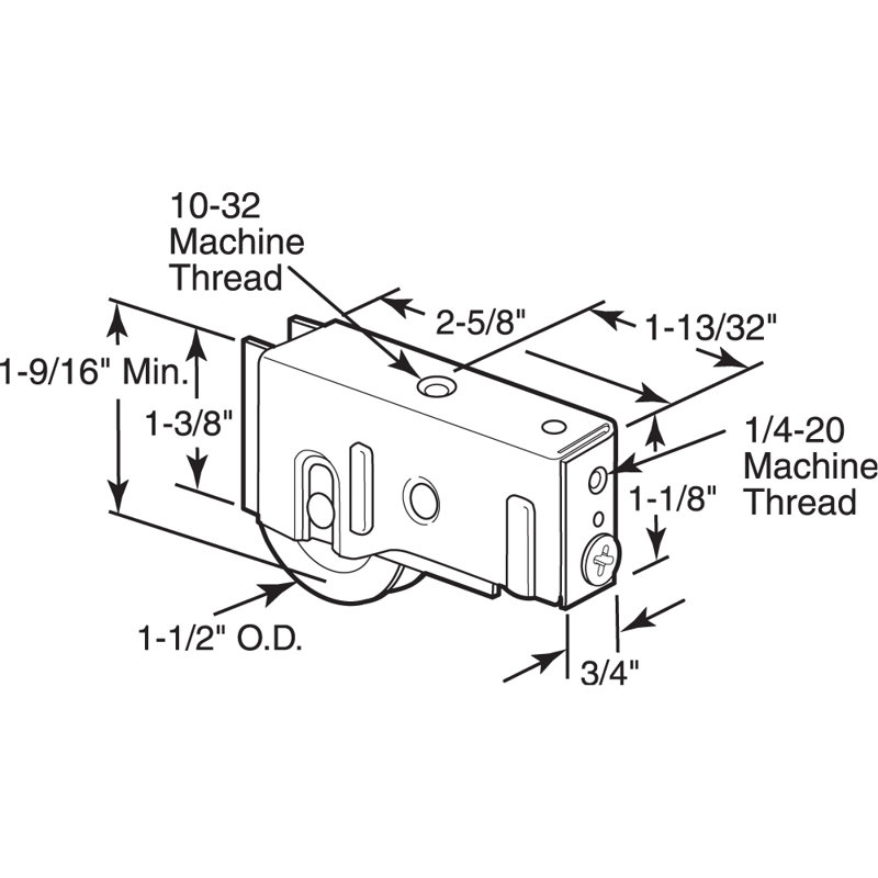 Keller Sliding Glass Door Roller Assembly (Single Pack)