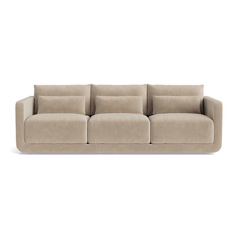 Eva Sofa (95"), Velvet - Beige