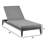 Elza Outdoor Metal Chaise Lounge , Cushion Included
