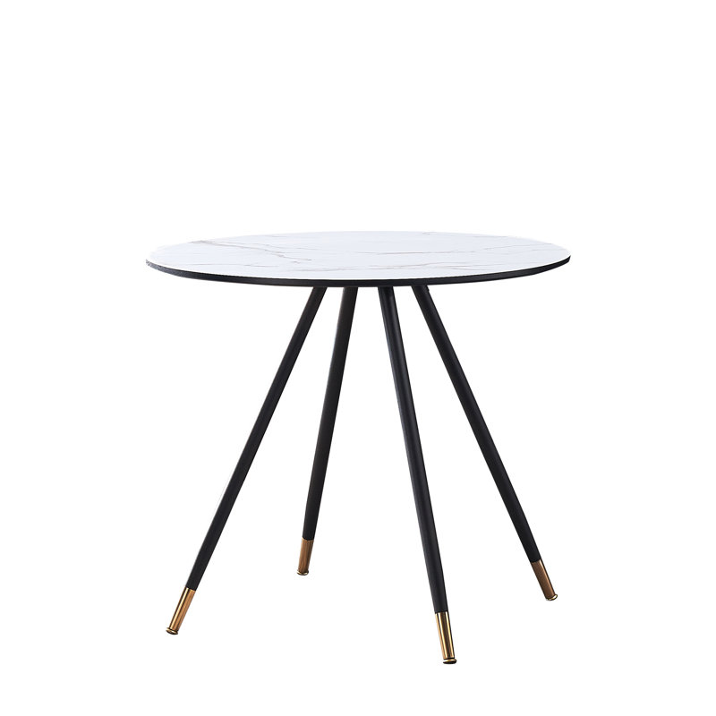 Gustine Round Dining Table, White