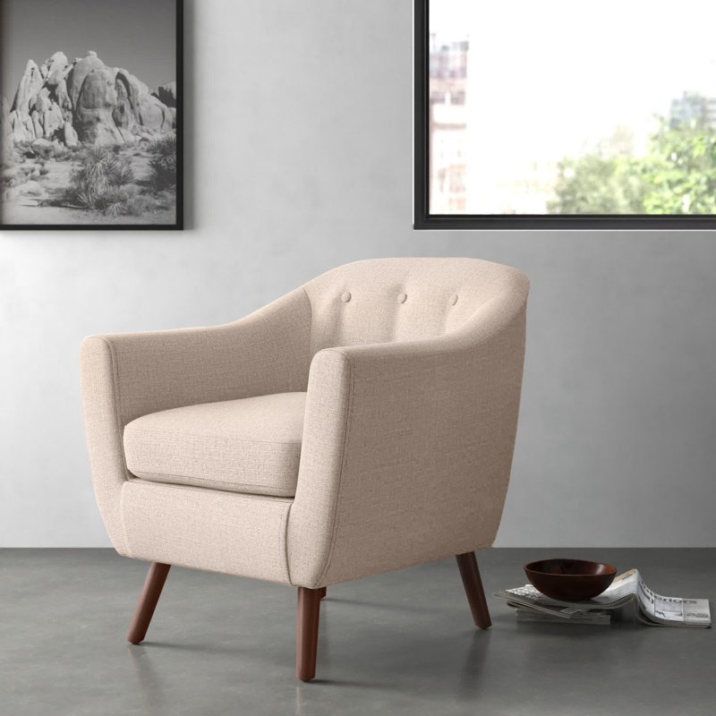 Amedee Upholstered Armchair, Nature