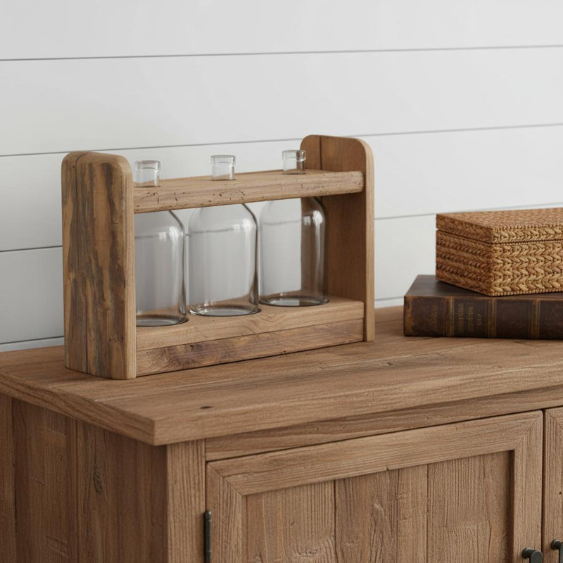 Vase de table en bois Glassell