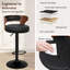 ALFORDSON 2x Bar Stool Swivel Backrest Gas Lift Dining Kitchen Pub Chair