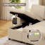 3 Seater Fabric Sofa & Chaise-1783108103