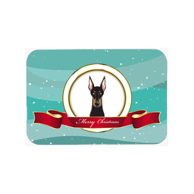 Planche à découper doberman merry de noël allée de vacances