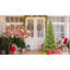 Arbre de Noël mince avec lumières DEL blanc chaud - pointes en PE + PVC-1067072189