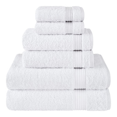 Ensemble de serviettes de bain luxueuses 100% coton turque 6 pièces, très doux et absorbant