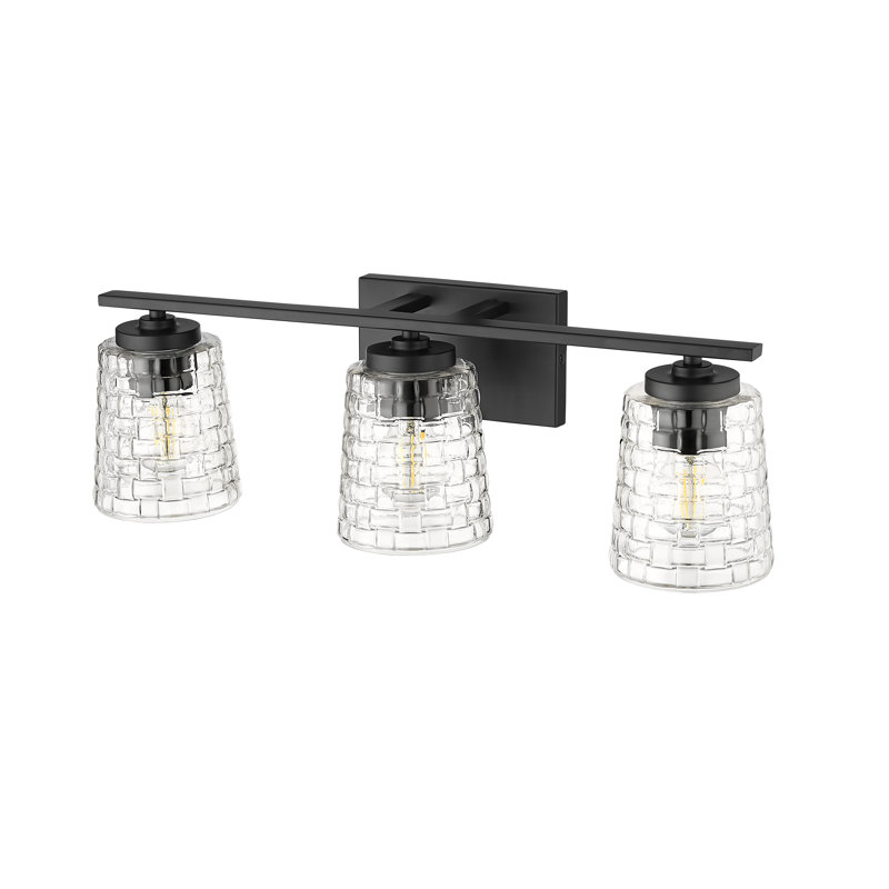 Éclairage pour meuble-lavabo à 3 lumières Xyion, Noir mat