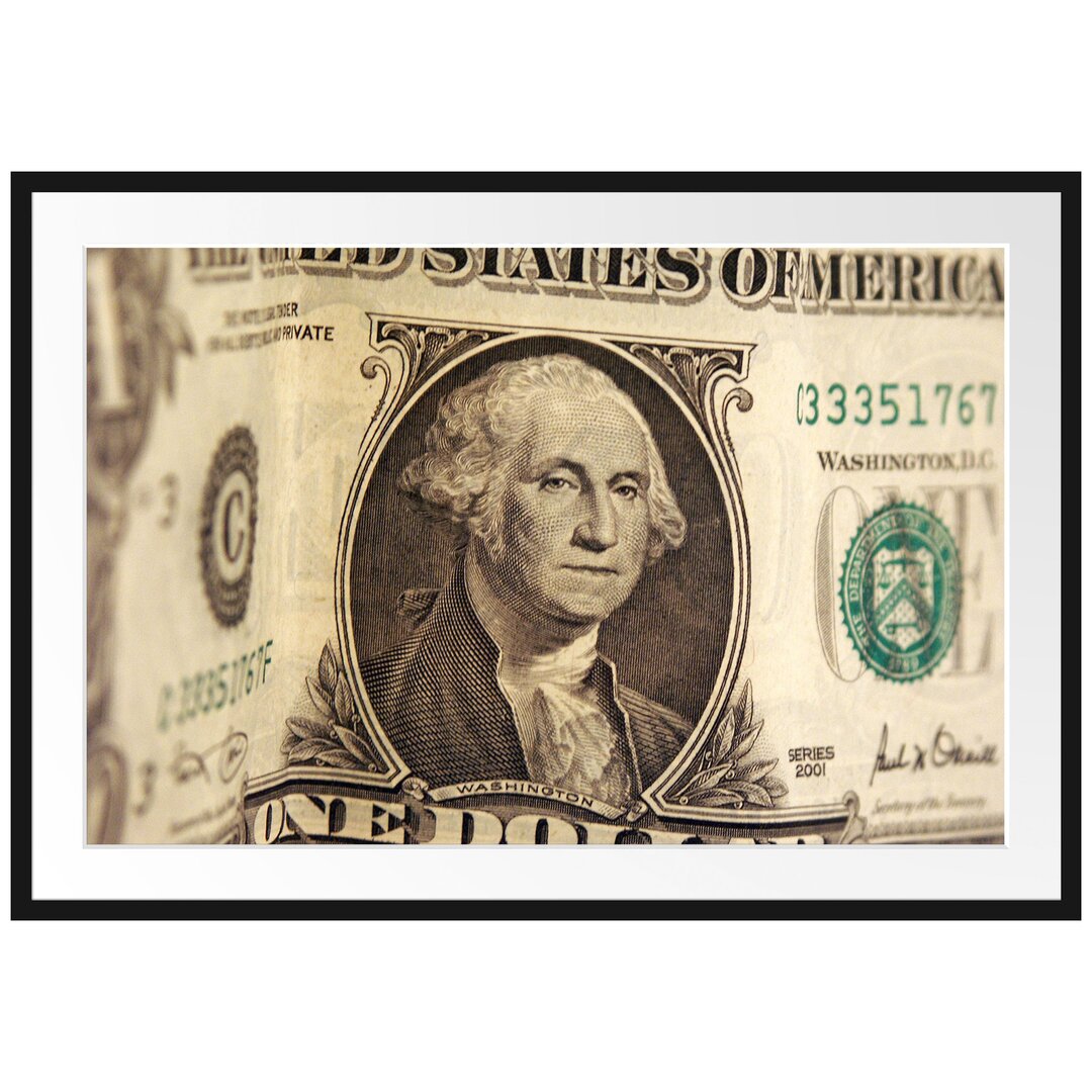 Dollar Banknote Gerahmter Fotodruck Poster