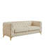 Canapé Chesterfield de luxe avec revêtement en velours capitonné