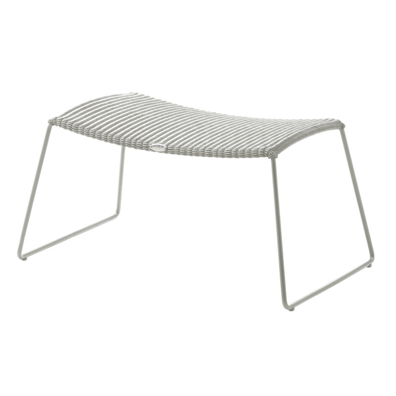 Breeze Outdoor Ottoman, White