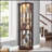 Graceful Lighted Curio Cabinet For Living Room, Showcasing Treasures With Style-1557683192