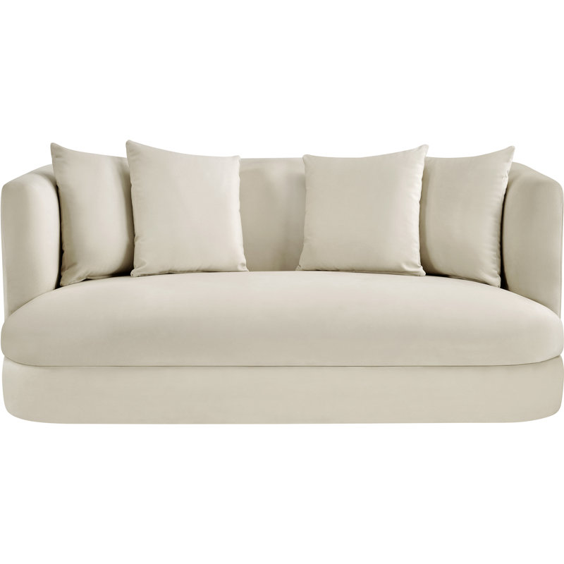 Alder Velvet Loveseat, Cream Velvet