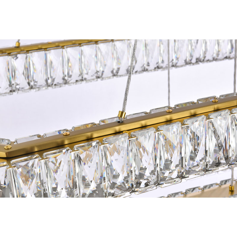 Maart 3 - Light LED Unique/Statement Pendant, Gold, 80" H x 50" W x 19" D
