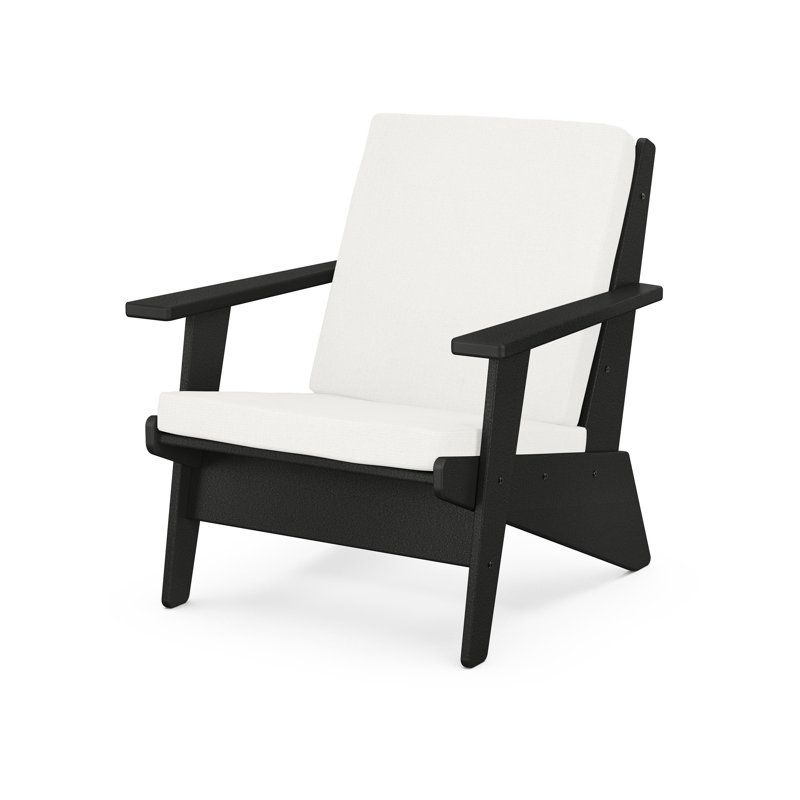 Riviera Modern Lounge Chair, Black, Spa