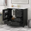 36" Bathroom Vanity With Ceramic Sink, 3 Drawers & Cabinet With Shelves-116117429