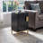 Marvell Rectangular End Table with Storage, MDF Wood Base, and Textured Cabinet Design