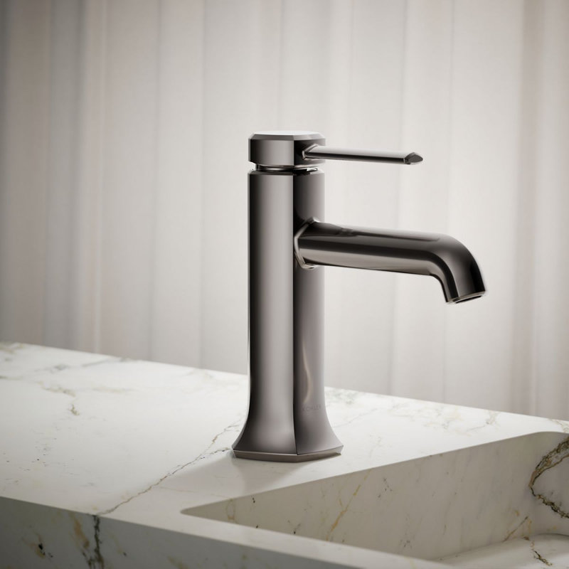 Occasion Single Hole Bathroom Faucet, Vibrant Titanium