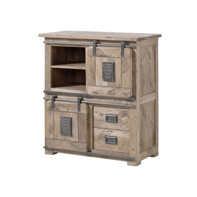 Railway 90cm Solid Wood Sideboard