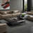 Simple square marble coffee table set-1854803556
