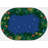 Peaceful Tropical Night Tufted Blue/Green Area Rug-721821334