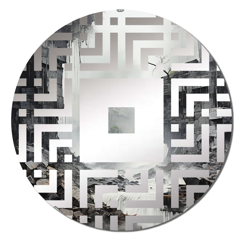 Gelica - Miroir mural carré, 23,6 po x 23,6 po