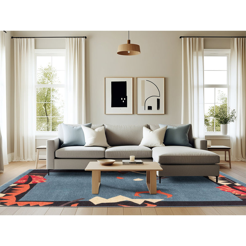 Tapis abstrait moderne 3578, Rectangle 6 pi x 9 pi